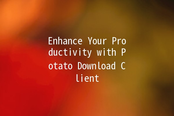 Enhance Your Productivity with Potato Download Client 🚀🥔