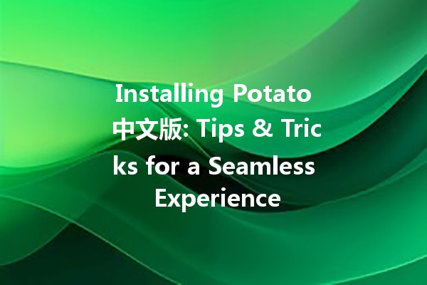 Installing Potato 中文版: Tips & Tricks for a Seamless Experience 🥔✨