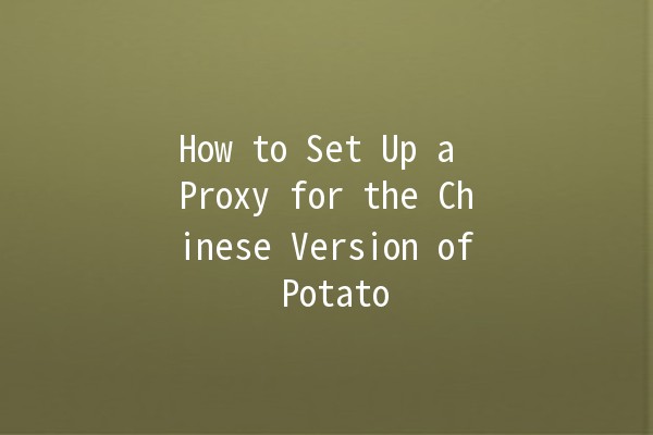 How to Set Up a Proxy for the Chinese Version of Potato 📱🌍