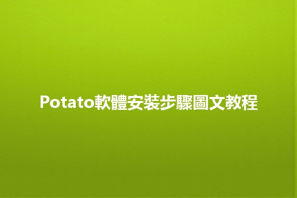 Potato軟體安裝步驟圖文教程 🥔💻