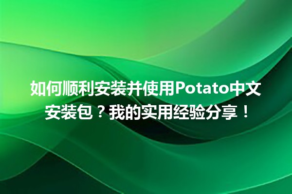 🍟 如何顺利安装并使用Potato中文安装包？我的实用经验分享！