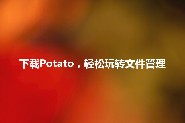 下载Potato，轻松玩转文件管理✨🌟