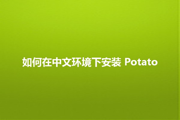 如何在中文环境下安装 Potato 🥔✨