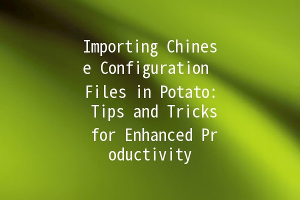 Importing Chinese Configuration Files in Potato: Tips and Tricks for Enhanced Productivity 🥔✨