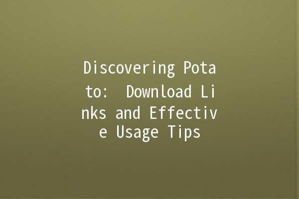 Discovering Potato: 🚀 Download Links and Effective Usage Tips