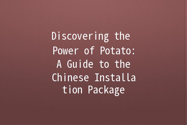 Discovering the Power of Potato: A Guide to the Chinese Installation Package 🥔✨