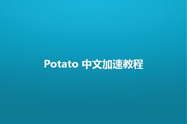 Potato 中文加速教程 🌟🚀