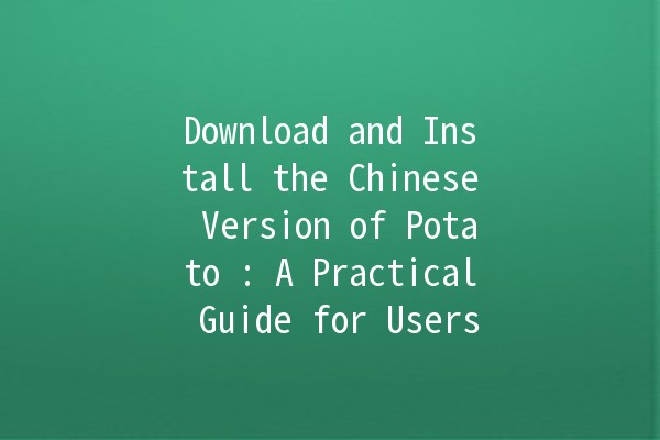 Download and Install the Chinese Version of Potato 🍟: A Practical Guide for Users