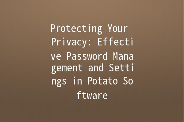 Protecting Your Privacy: Effective Password Management and Settings in Potato Software 🥔🔒