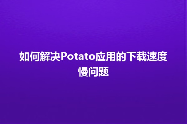 如何解决Potato应用的下载速度慢问题🚀