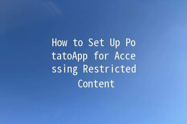 How to Set Up PotatoApp for Accessing Restricted Content 🌍🚀