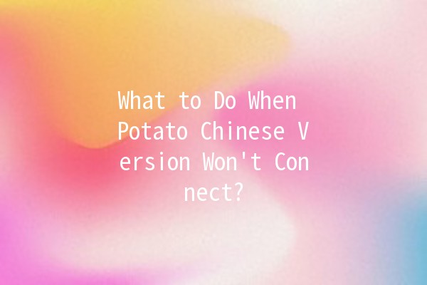 What to Do When Potato Chinese Version Won't Connect? 🚀💻