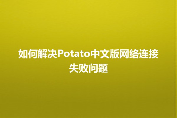 如何解决Potato中文版网络连接失败问题 🥔🔧