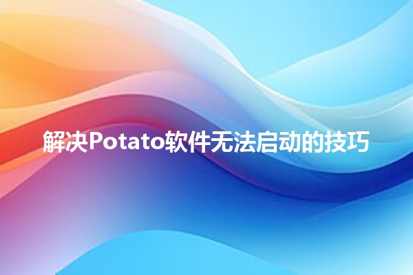 解决Potato软件无法启动的技巧🛠️🌟