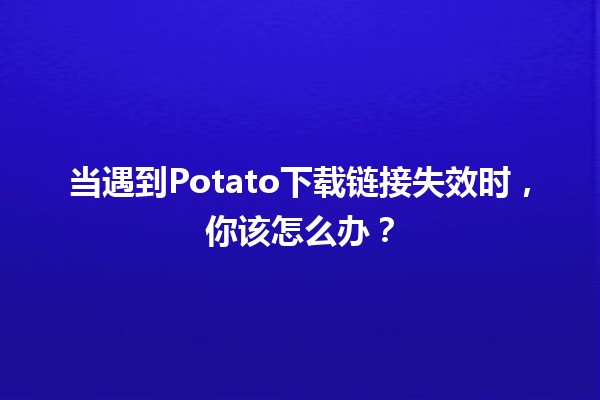 当遇到🍟Potato下载链接失效时，你该怎么办？