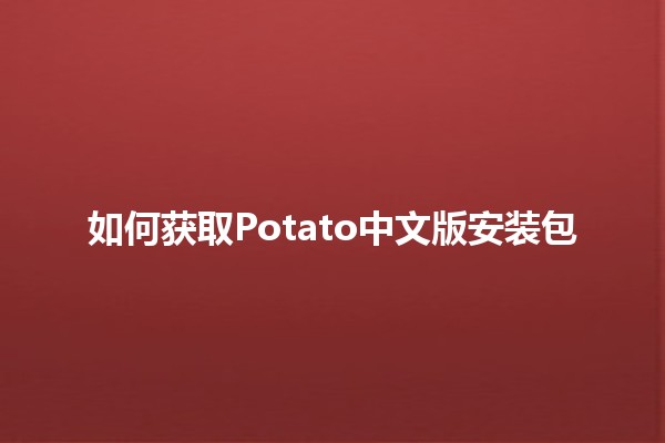 如何获取Potato中文版安装包🥔