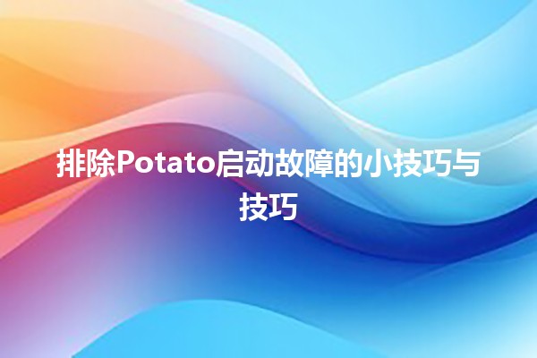 🚀 排除Potato启动故障的小技巧与技巧