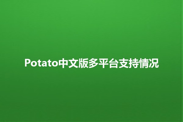 Potato中文版多平台支持情况🥔