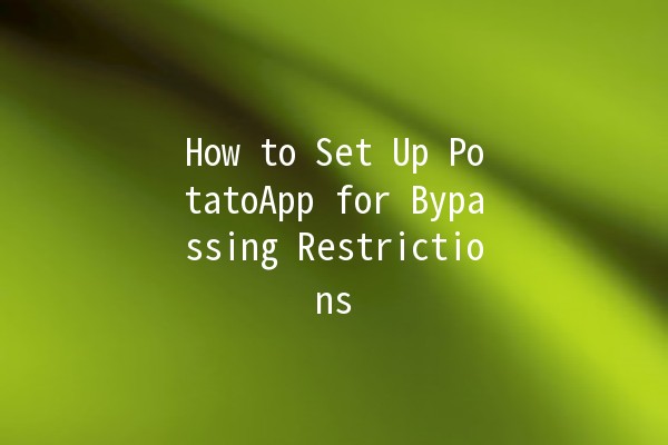 How to Set Up PotatoApp for Bypassing Restrictions 🌐🍟