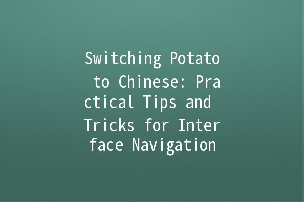 Switching Potato to Chinese: Practical Tips and Tricks for Interface Navigation 🚀🥔