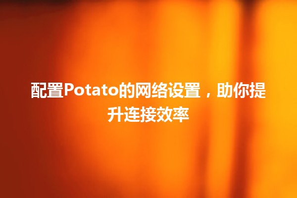 配置Potato的网络设置，助你提升连接效率🚀