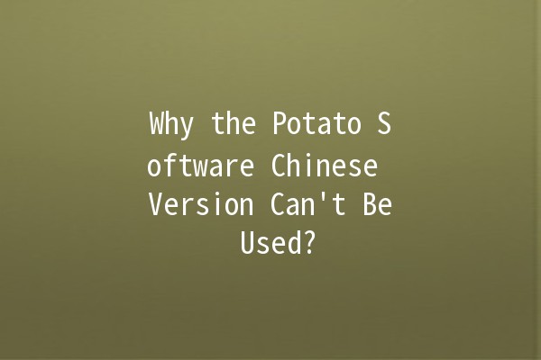 Why the Potato Software Chinese Version Can't Be Used? 🤔🥔